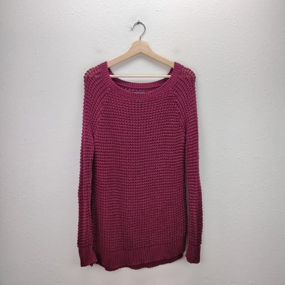 American Eagle Outfitters jeggings sweater tunic length open knit long sleeves - Picture 1 of 7